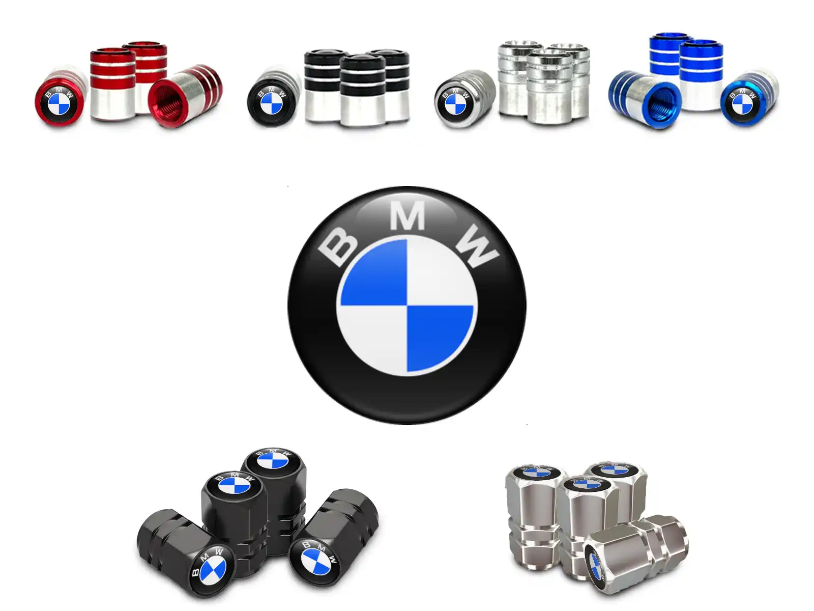 BMW Tapones De Válvula Bicicleta Estilo Metálico